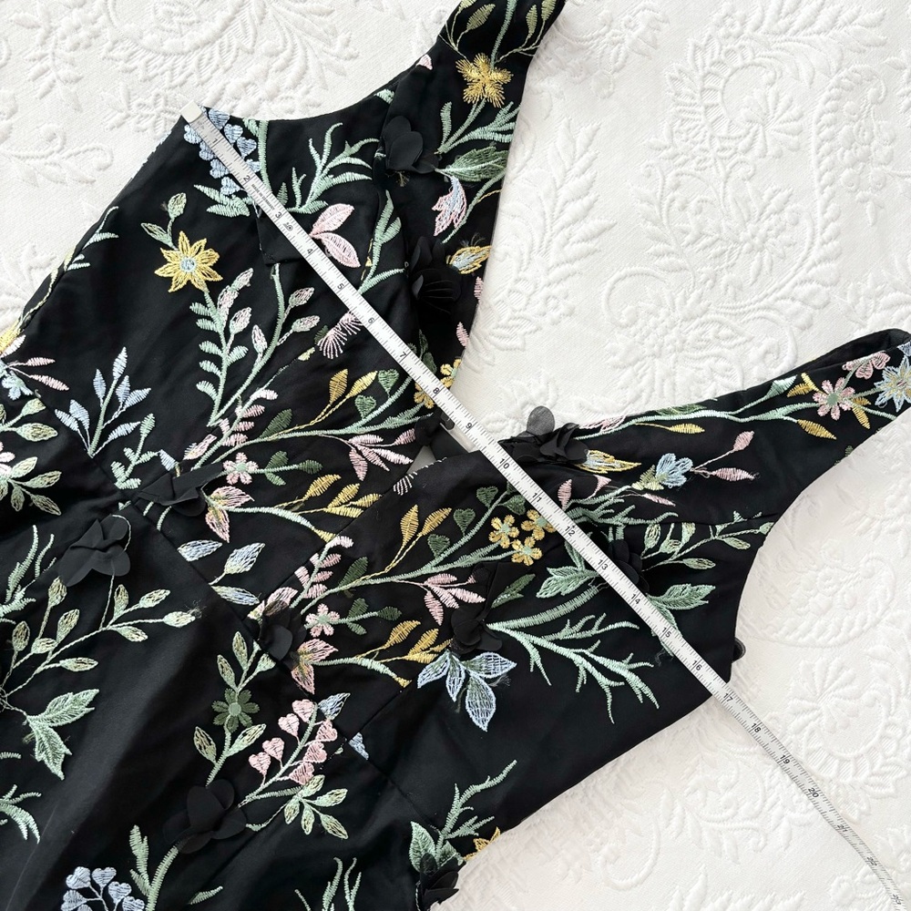 Lulu's Black Floral Embroidered Maxi Dress - Picture 7 of 9